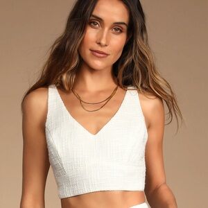 Tweed Cropped Top
